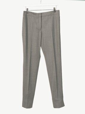 Akris Punto Grey Wool-Flannel Slim Trousers